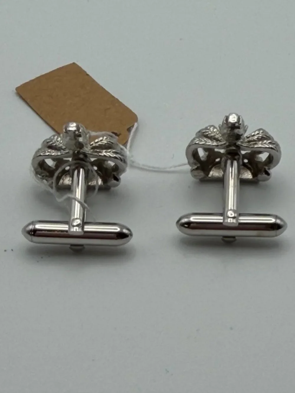 Swank Vintage Crown Cufflinks Silver Tone Royal Mens